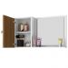 Armario Espelheira 1 Porta 57 cm Genova Branco Ripado BECHARA