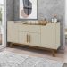 Balcão Aparador Buffet 4 Portas 1 Gaveta Future Off White/Cinamomo - Bechara