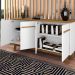 Balcão Aparador Buffet Opala 3 Portas Madeira Cinamomo/Branco - Bechara