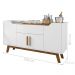 Buffet Aparador com Gaveta Impressious Branco Cinamomo