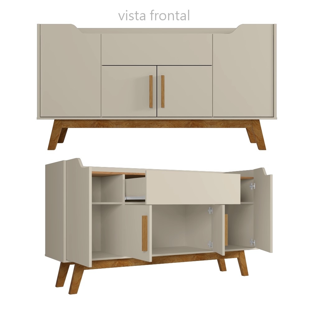 Buffet Aparador com Gaveta Impressious Off White Cinamomo