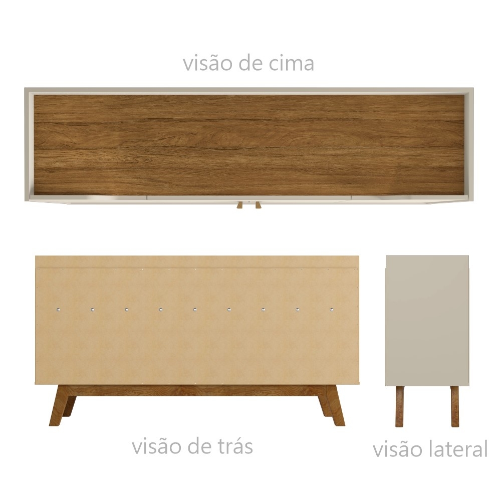 Buffet Aparador com Gaveta Impressious Off White Cinamomo