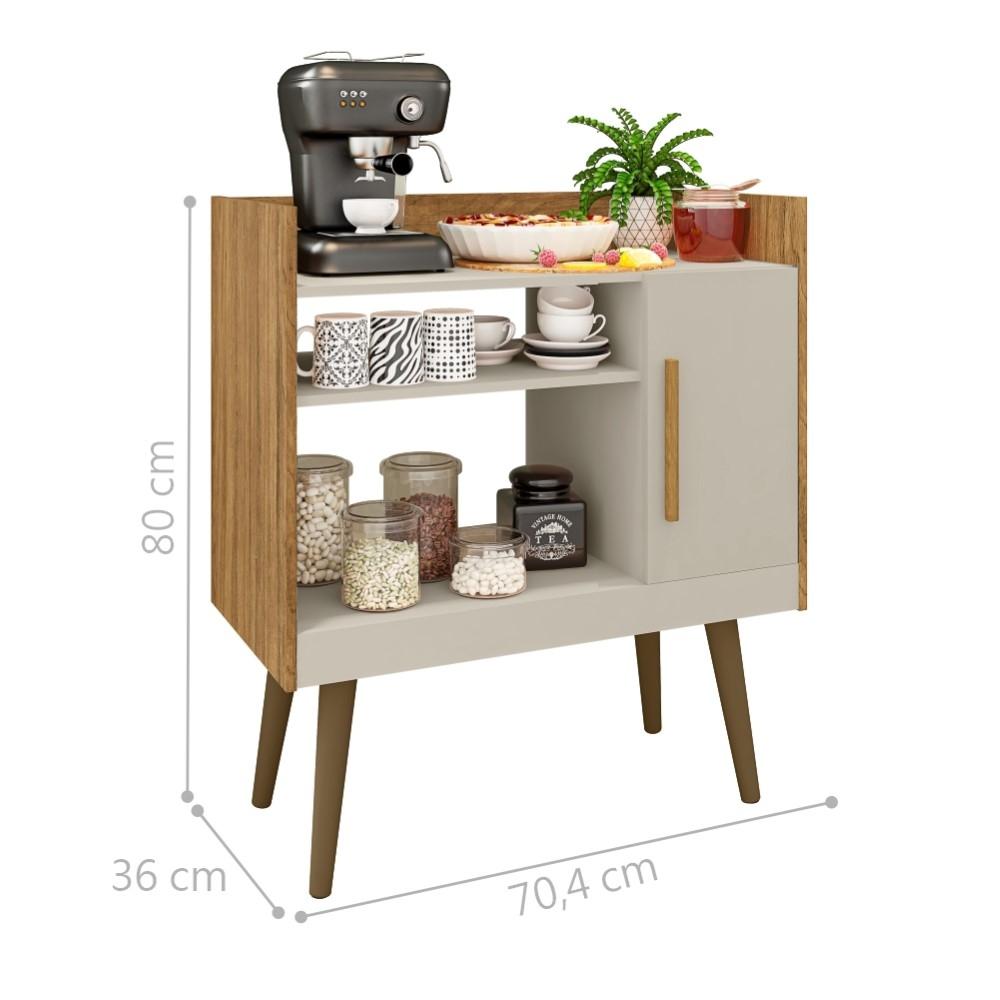 Buffet Mesinha Coffee com Porta Phill - Marrom
