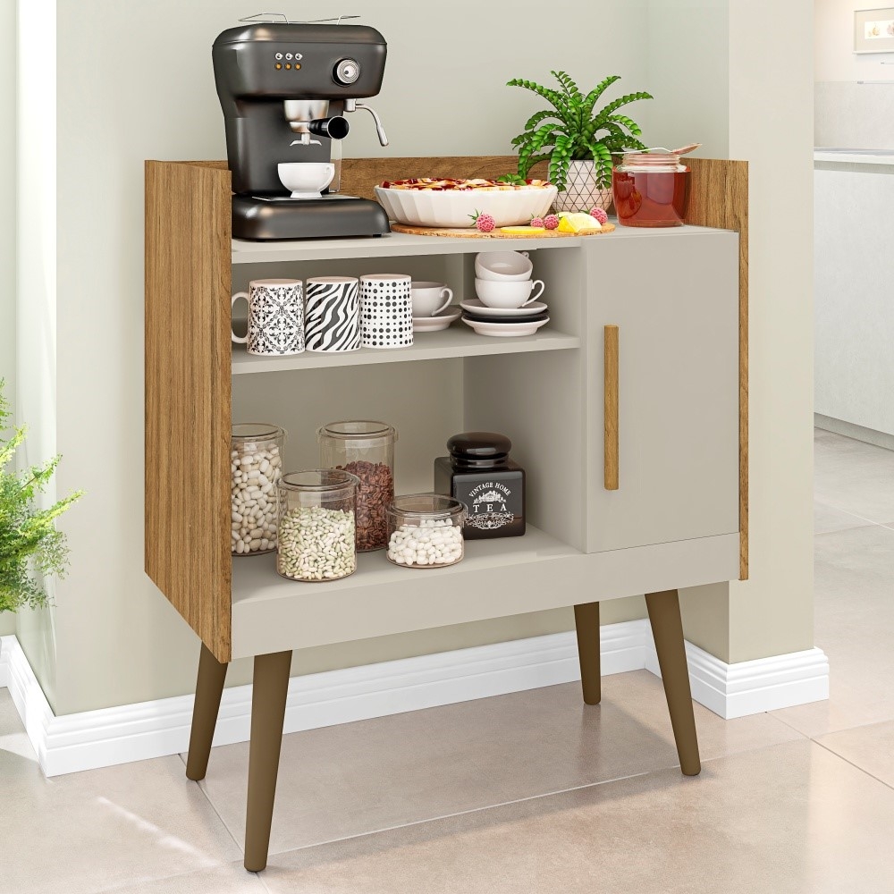Buffet Mesinha Coffee com Porta Phill Cinamomo/Off-White
