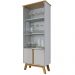 Cristaleira 4 Portas Madri 180x70 cm Off White Cinamomo BECHARA