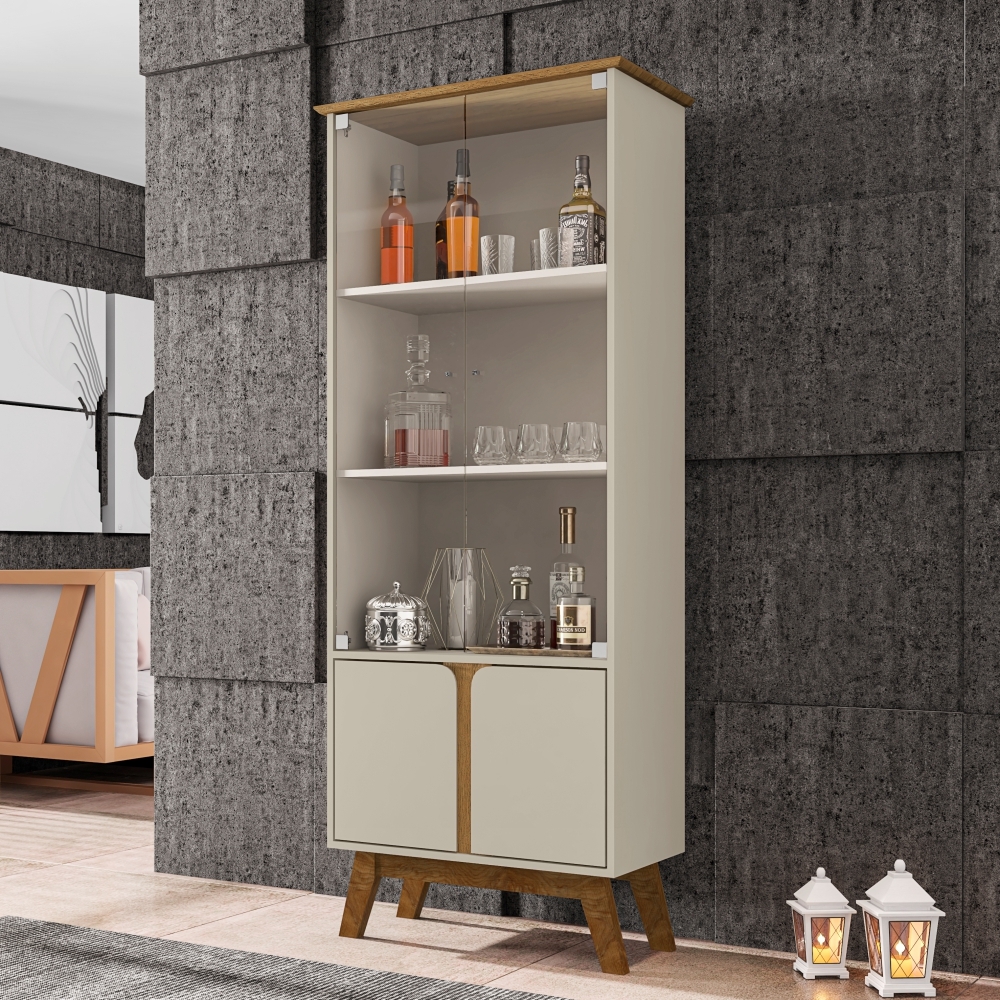 Cristaleira 4 Portas Sunny Off White Cinamomo