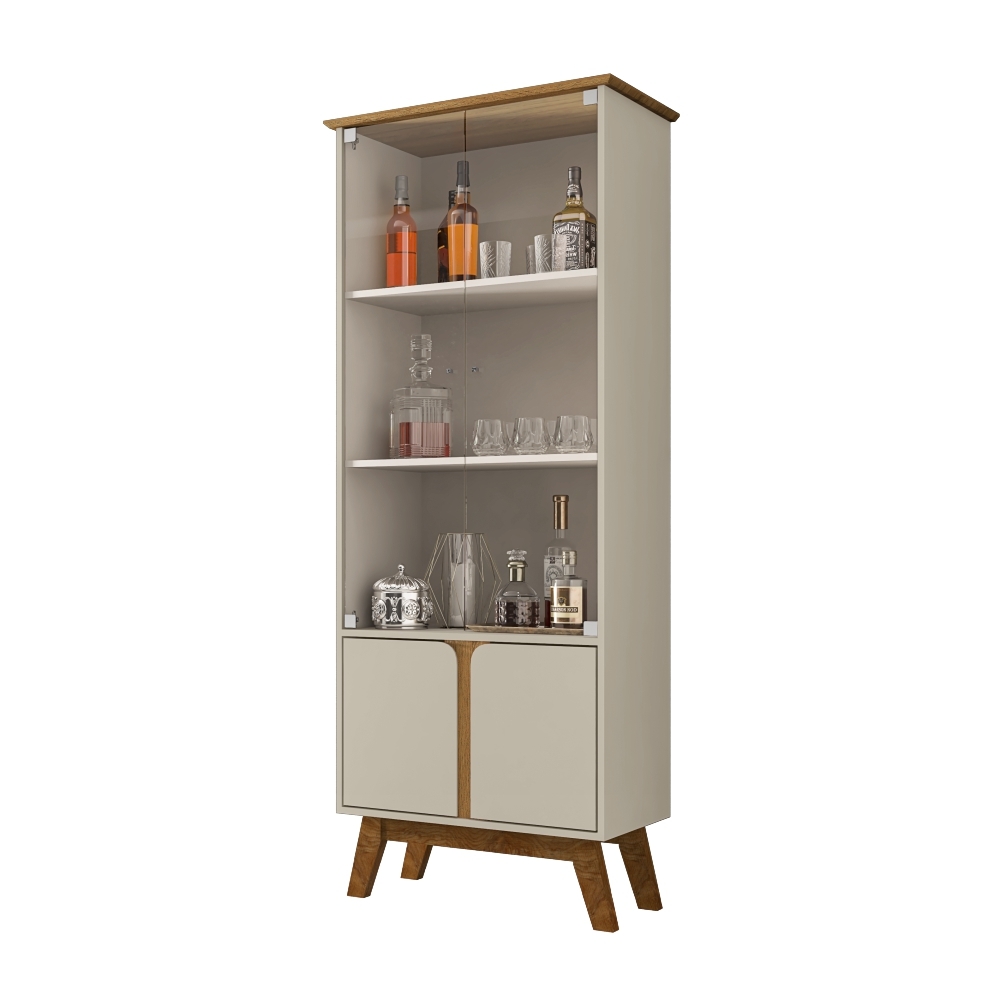 Cristaleira 4 Portas Sunny Off White Cinamomo