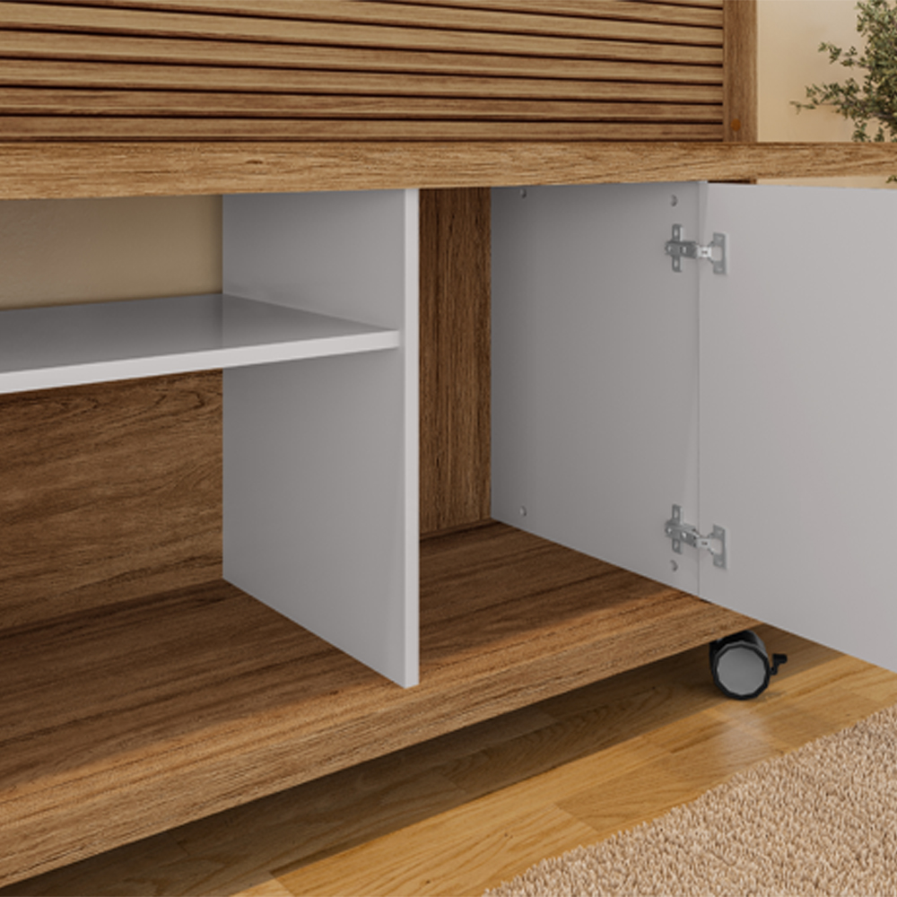 Estante Home Tv 47 Pol 160 cm Taurus Cinamomo Off White BECHARA