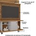 Estante Home Tv 47 Pol 160 cm Taurus Cinamomo Off White BECHARA