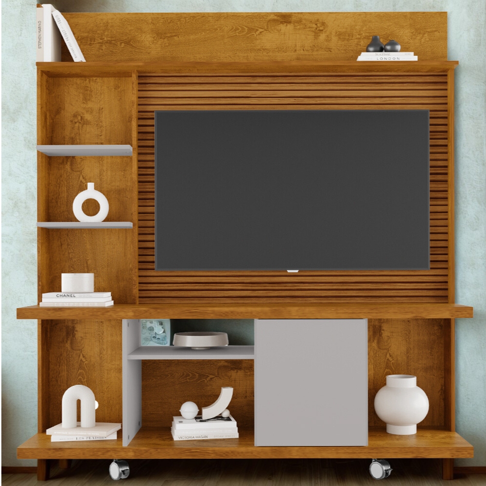 Estante Home Tv 47 Pol 160 cm Taurus Naturalle Off White BECHARA