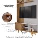 Estante Home Tv 55 Pol 136 cm Corumbau Cinamomo Off White BECHARA