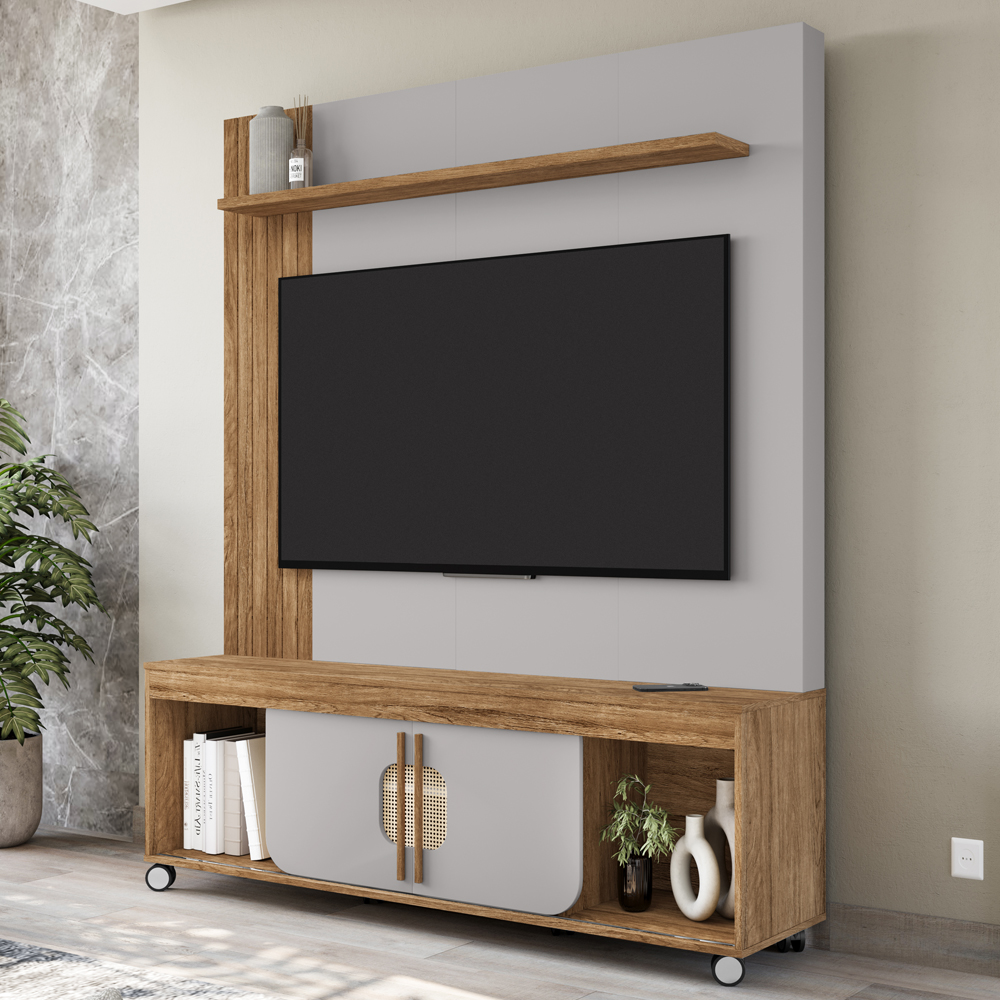 Estante Home Tv 65 Pol 160 cm Maragogi Cinamomo Off White BECHARA