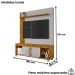 Estante Home Tv 65 Pol 160 cm Maragogi Naturalle Off White BECHARA