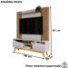 Estante Home Tv 75 Pol 180 cm Atalaia Cinamomo Off White BECHARA