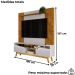 Estante Home Tv 75 Pol 180 cm Atalaia Naturalle Off White BECHARA