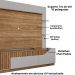 Estante Home Tv 75 Pol 210 cm Dallas Cinamomo Off White BECHARA