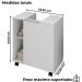Gabinete Banheiro Pia de Coluna Pequin 56 cm Branco BECHARA 