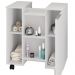 Gabinete Banheiro Pia de Coluna Pequin 56 cm Branco BECHARA 