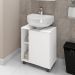 Gabinete Banheiro Pia de Coluna Pequin 56 cm Branco BECHARA 