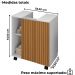 Gabinete Banheiro Pia de Coluna Pequin 56 cm Branco Ripado BECHARA