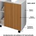 Gabinete Banheiro Pia de Coluna Pequin 56 cm Branco Ripado BECHARA