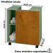 Gabinete Banheiro Pia de Coluna Pequin 56 cm Pistache Naturalle BECHARA