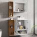 Gabinete Espelheira E Cuba Branca 70 cm Ibiza Branco Naturalle BECHARA 