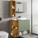 Gabinete Espelheira E Cuba Branca 70 cm Ibiza Pistache Naturalle BECHARA