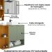 Gabinete Espelheira E Cuba Branca 70 cm Ibiza Pistache Naturalle BECHARA