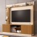 Home para TV com Led Cassiane Cinamomo Off White Pintura 3D Ripada