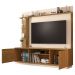 Home para TV com Led Cassiane Cinamomo Off White Pintura 3D Ripada
