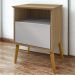 Mesa De Cabeceira 1 Gaveta 45 cm Cancun Cinamomo Off White BECHARA