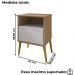 Mesa De Cabeceira 1 Gaveta 45 cm Cancun Cinamomo Off White BECHARA