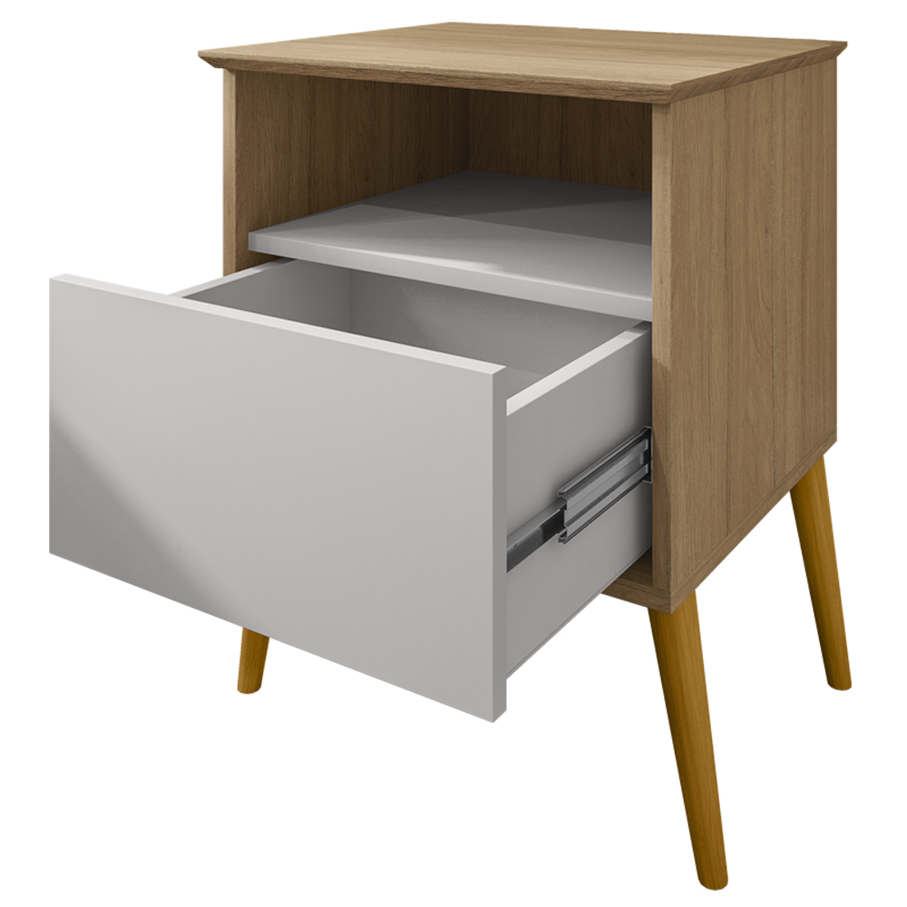 Mesa De Cabeceira 1 Gaveta 45 cm Cancun Cinamomo Off White BECHARA