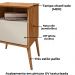 Mesa De Cabeceira 1 Gaveta 45 cm Cancun Naturalle Off White BECHARA