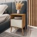 Mesa De Cabeceira 1 Gaveta 45 cm Cancun Naturalle Off White BECHARA