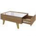 Mesa De Centro Com Espelho 1 Gaveta Sena 90 cm Naturalle BECHARA