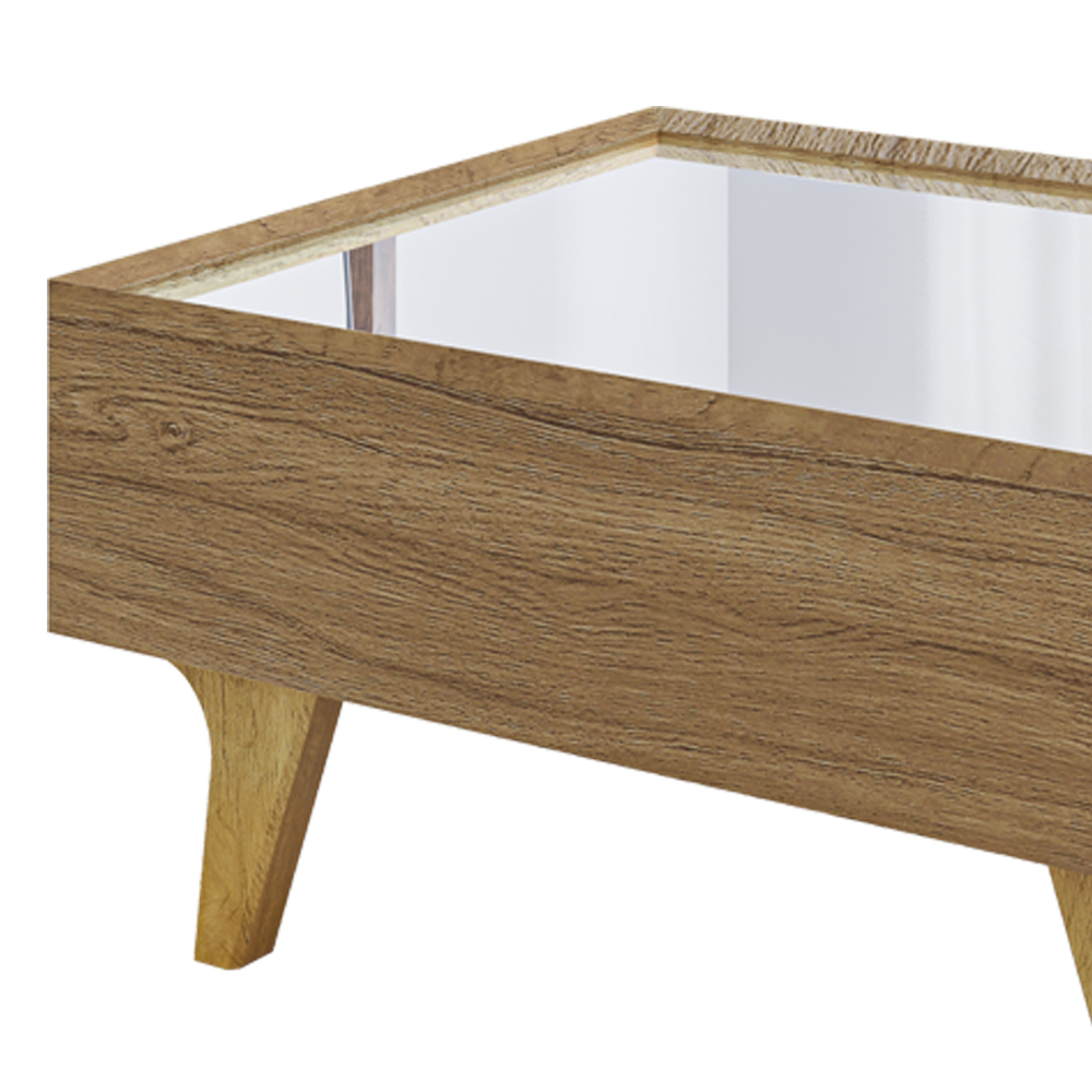 Mesa De Centro Com Espelho 1 Gaveta Sena 90 cm Naturalle BECHARA