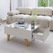 Mesa De Centro Com Espelho 1 Gaveta Sena 90 cm Off White BECHARA 