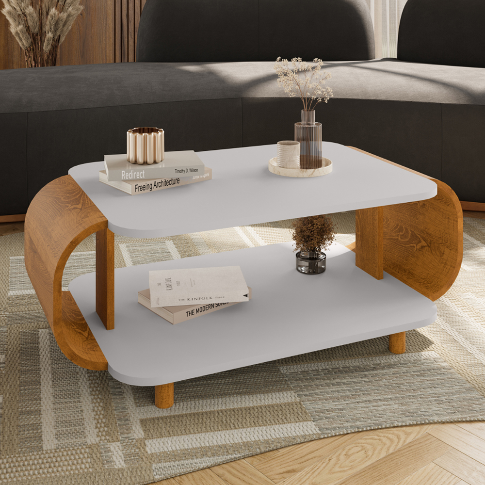 Mesa De Centro Organica Floripa 92 cm Off White Cinamomo BECHARA