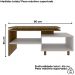 Mesa De Centro Para Sala Lima 90 cm Off White Naturalle BECHARA