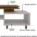 Mesa De Centro Para Sala Lima 90 cm Off White Naturalle BECHARA
