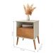 Mesa de Cabeceira Retro Liverpool  Off White Naturalle