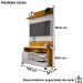 Painel Guaratuba E Rack Pipa Tv 48 Pol 108 cm Naturalle Off White BECHARA