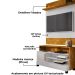 Painel Guaratuba E Rack Pipa Tv 48 Pol 108 cm Naturalle Off White BECHARA
