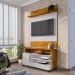 Painel Guaratuba E Rack Pipa Tv 48 Pol 108 cm Naturalle Off White BECHARA
