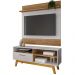 Painel Guaruja E Rack Paladio Tv 55 Pol 136 cm Cinamomo Off White BECHARA
