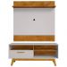 Painel Guaruja E Rack Paladio Tv 55 Pol 136 cm Naturalle Off White BECHARA