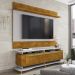 Painel Icarai E Rack Guarapari Tv 75 Pol 180 cm Naturalle Off White BECHARA