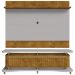 Painel Icarai E Rack Guarapari Tv 75 Pol 180 cm Naturalle Off White BECHARA